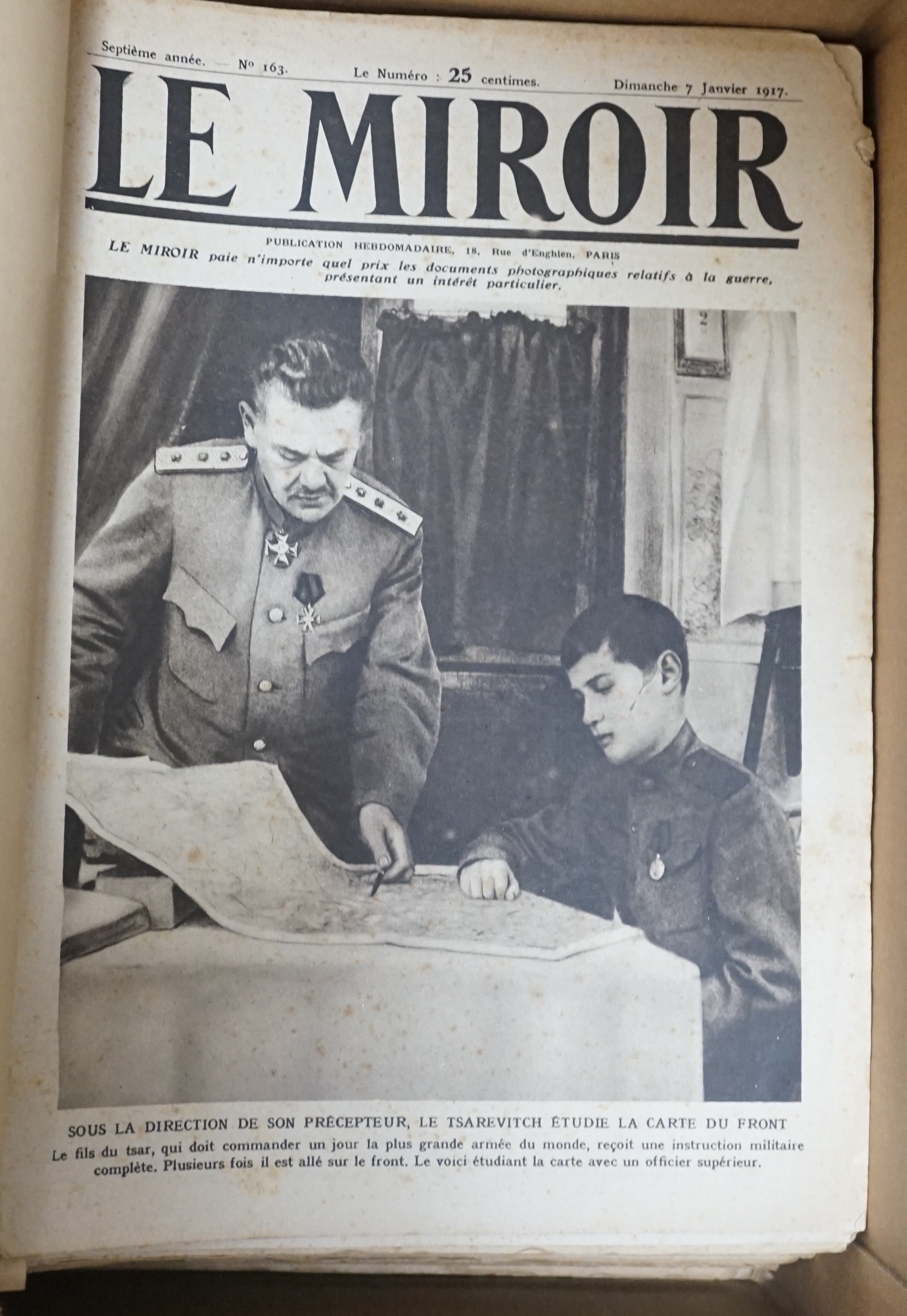 1916-1917 Le Miroir, Bound Publications, First World War etc.